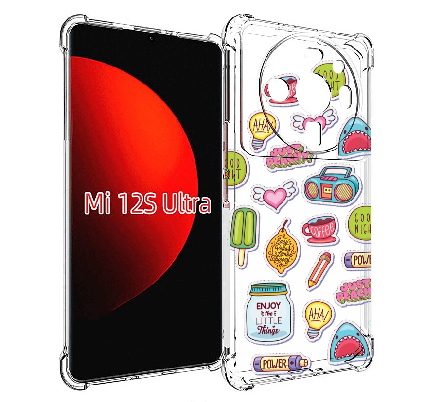 

Чехол MyPads стикер-пак для Xiaomi 12S Ultra, Прозрачный, Tocco