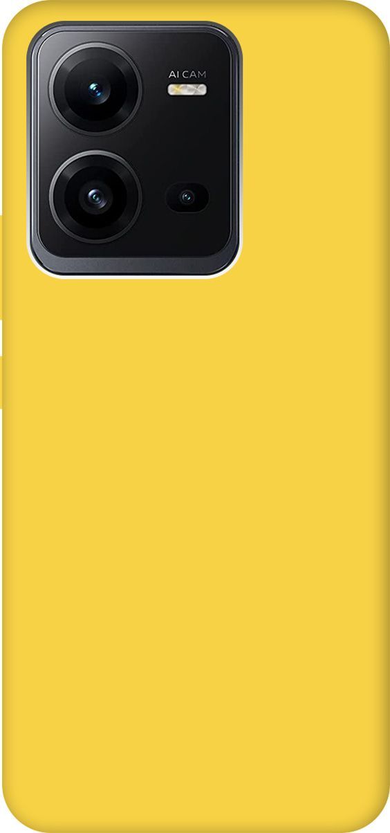 Силиконовый чехол на Vivo V25 5G / V25e Silky Touch Premium желтый