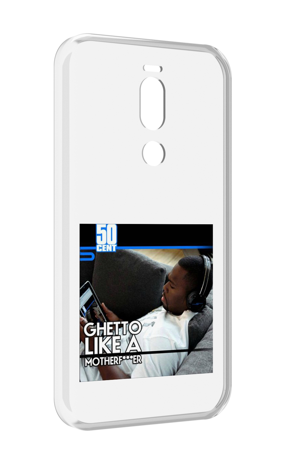 

Чехол Mypads 50 Cent - Ghetto Like A Motherfucker Для Meizu X8, Прозрачный, Tocco