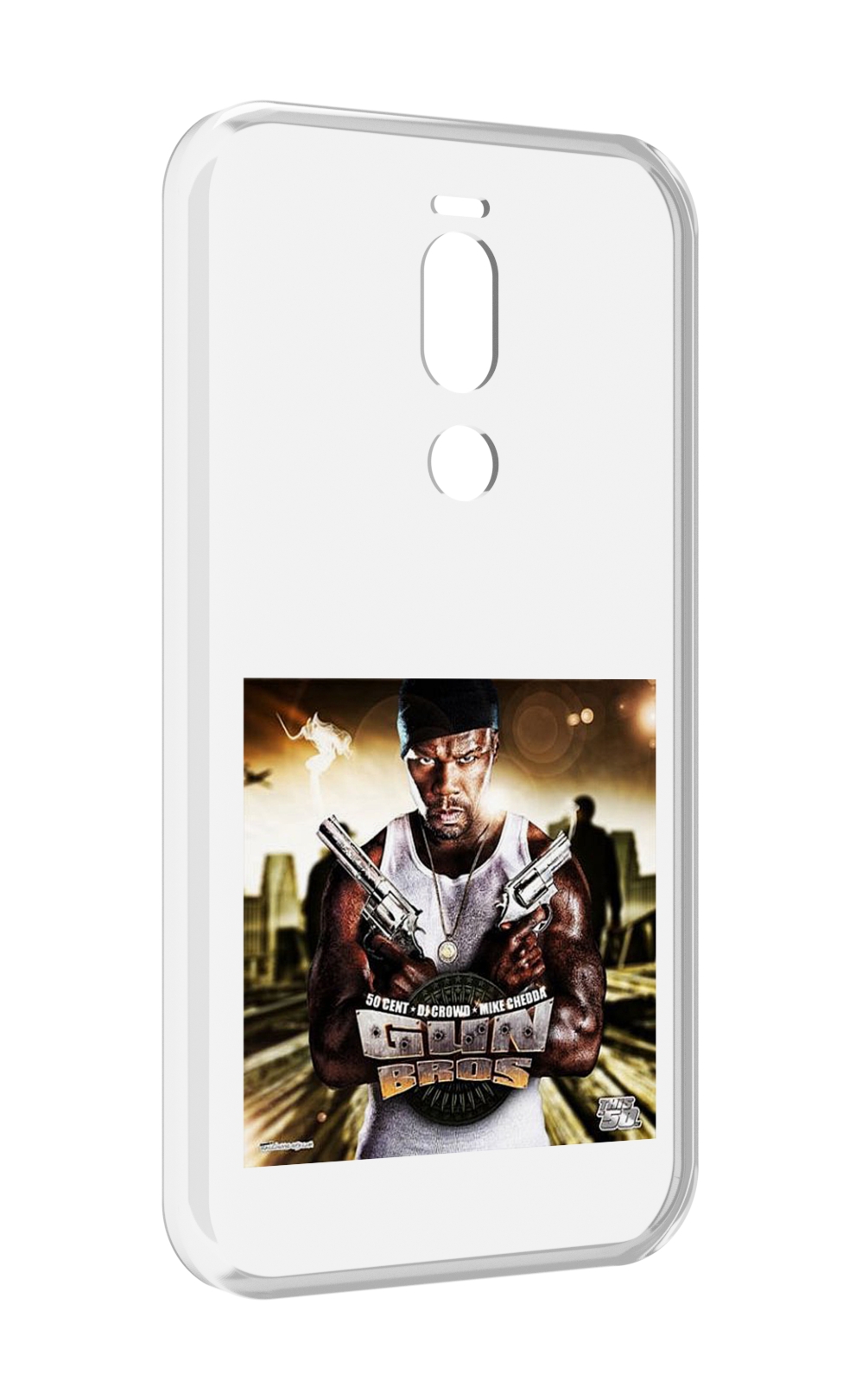 

Чехол Mypads 50 Cent - Gun Bros Для Meizu X8, Прозрачный, Tocco