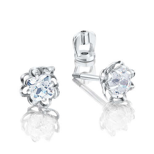 

Серьги пусеты из золота PLATINA jewelry 02-3730, фианит, 02-3730