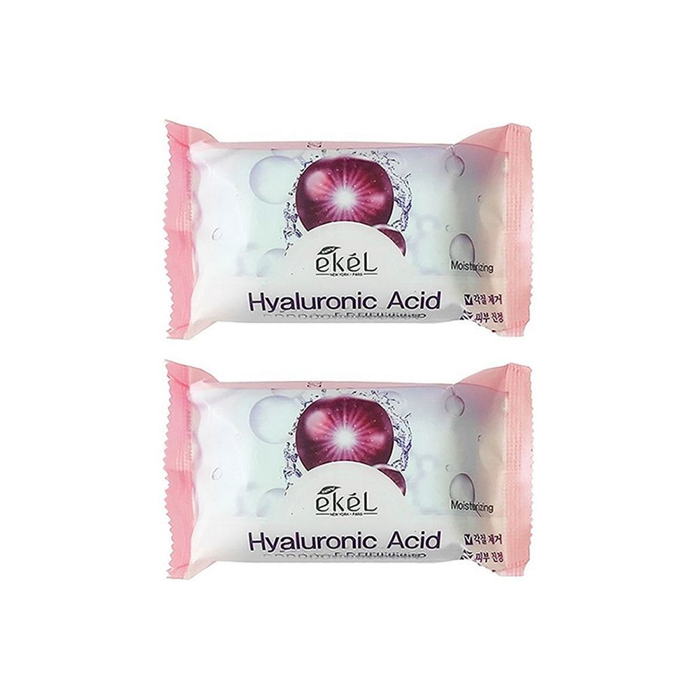 Мыло Ekel Peeling Soap Hyaluronic Acid косметическое с гиалуроновой кислотой 150 г 2 шт