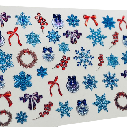 

Набор, Anna Tkacheva, 3D-слайдер Crystal №1069 «Новый год. Снежинки», 2 шт., Разноцветный