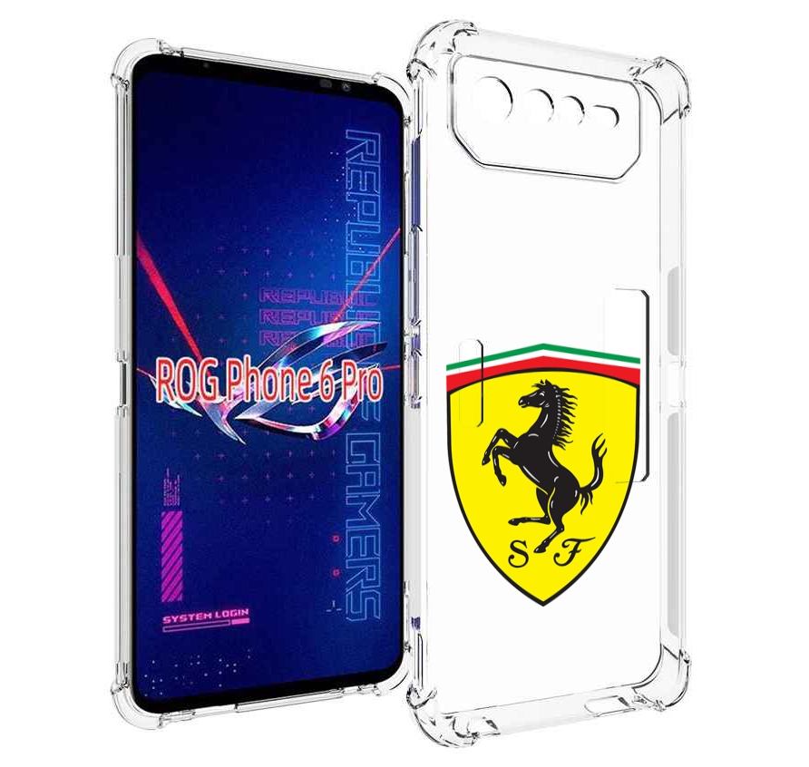 

Чехол MyPads Ferrari-3 мужской для Asus ROG Phone 6 Pro, Прозрачный, Tocco