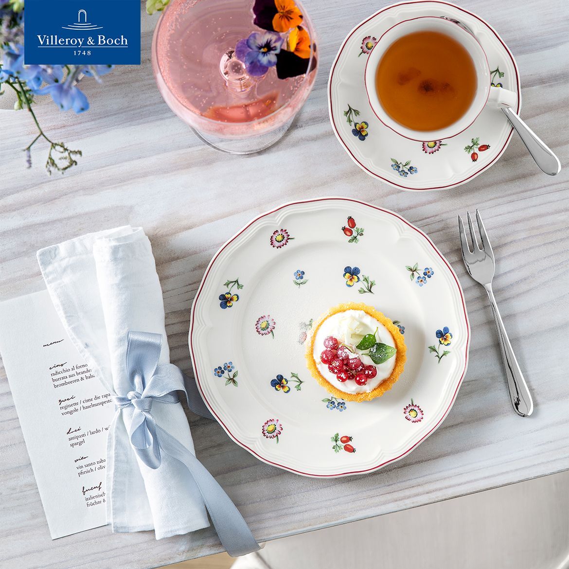 Блюдце к чайной чашке 15 см Villeroy & Boch Petite Fleur, 5450102063918