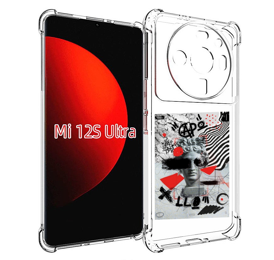 

Чехол MyPads стрит арт статуя для Xiaomi 12S Ultra, Прозрачный, Tocco