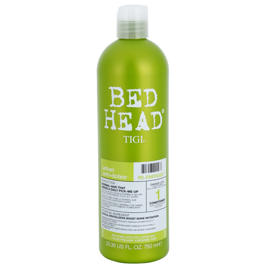 Кондиционер TIGI Bed Head Urban Anti+dotes Re-Energize для норм волос уровень 1 750 мл кондиционер чистый детокс с водорослями био для нормальных и жирных волос 200мл