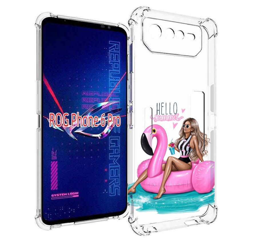 

Чехол MyPads Hello-summer для Asus ROG Phone 6 Pro, Прозрачный, Tocco