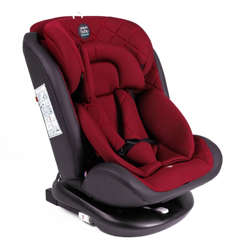фото Автокресло amarobaby brilliant isofix класс d, группа 0+/1/2/3, красный