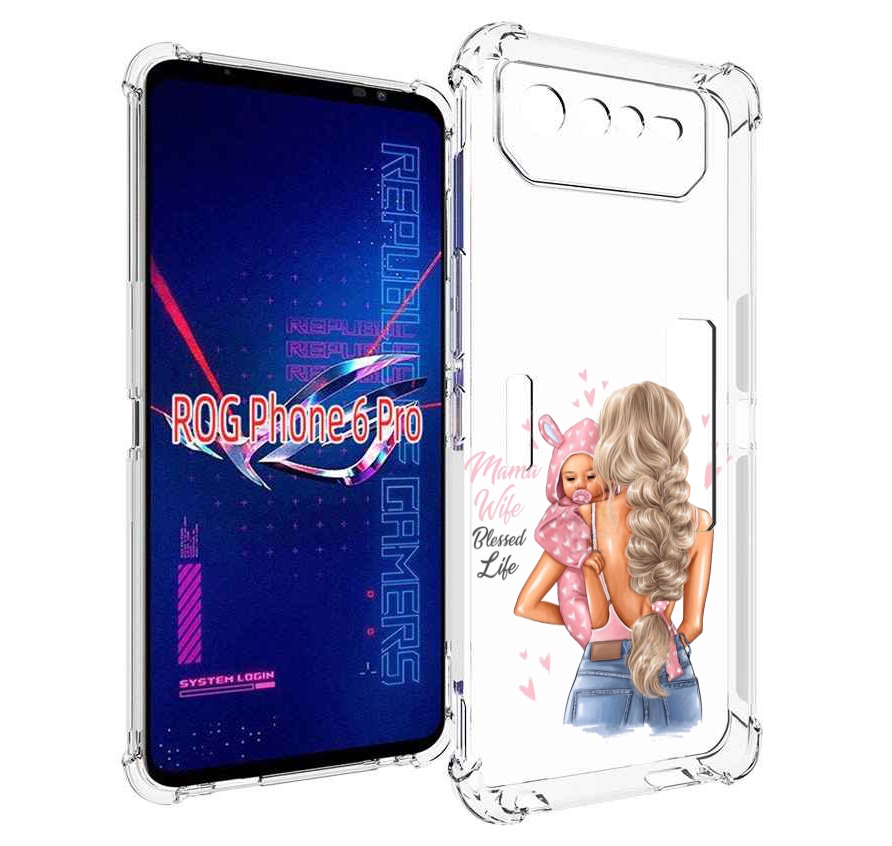 

Чехол MyPads Mama-wibe для Asus ROG Phone 6 Pro, Прозрачный, Tocco