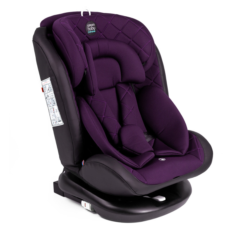 фото Автокресло amarobaby brilliant isofix класс d, группа 0+/1/2/3, фиолетовый