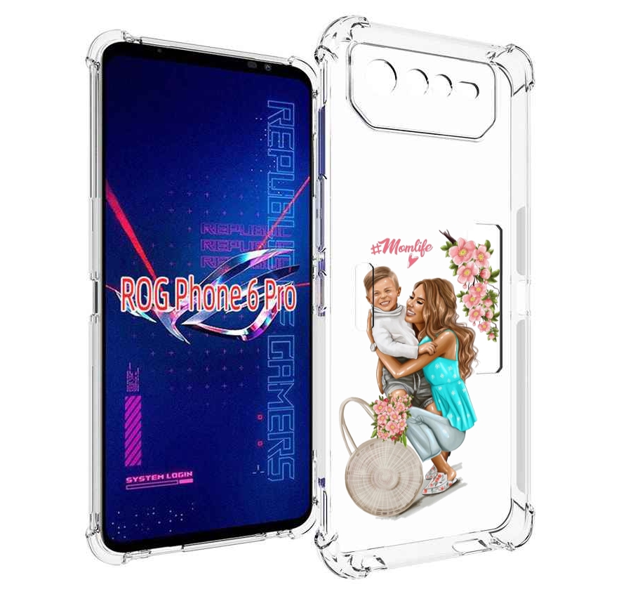 

Чехол MyPads Momlife для Asus ROG Phone 6 Pro, Прозрачный, Tocco
