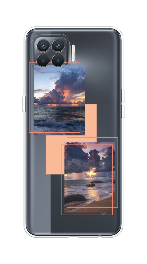 

Чехол на Oppo Reno 4 Lite/A93 "Sky collage", Розовый;прозрачный;синий, 254550-1