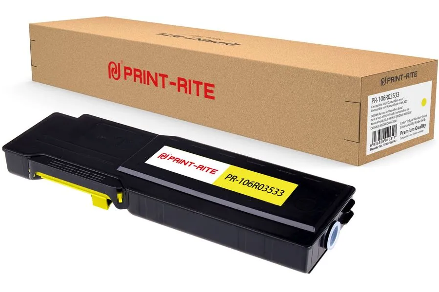 

Картридж для лазерного принтера Print-Rite TFX975YPRJ (PR-106R03533) желтый, совместимый, TFX975YPRJ