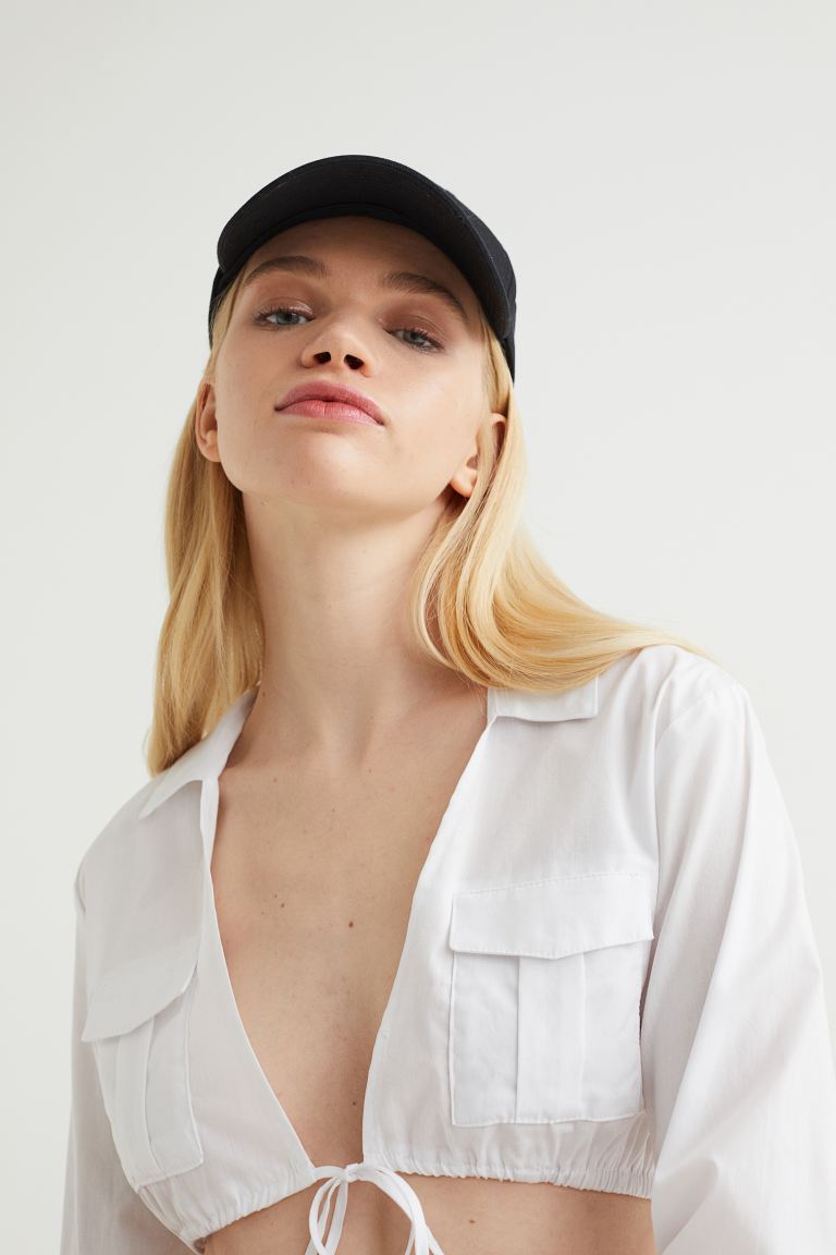 

Топ женский H&M 1081677001 белый 2XS (доставка из-за рубежа), 1081677001
