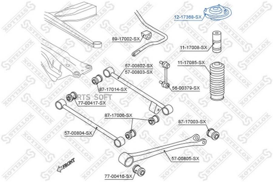 

12-17368-sx_опора амортизатора переднего левого fiat scudo,citroen evasion all 95>
