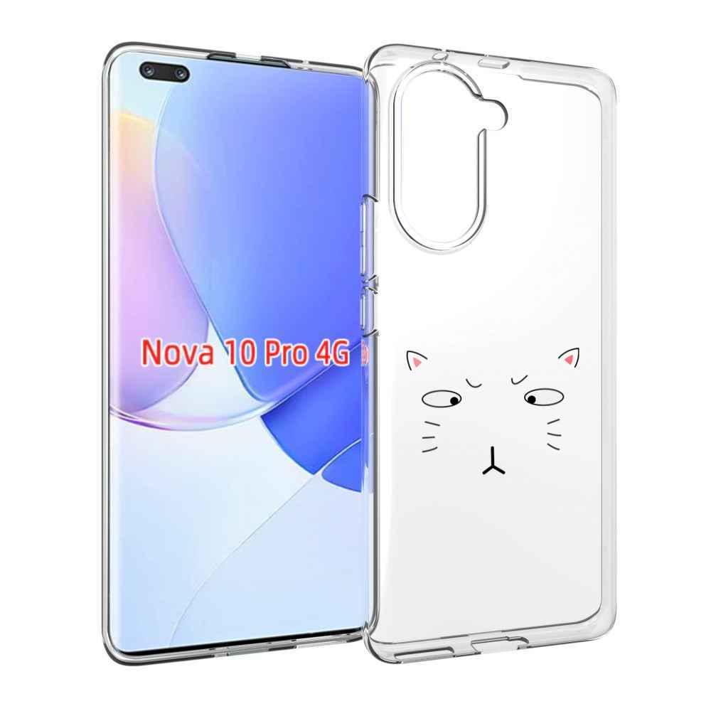 Чехол MyPads кот-части-лица для Huawei Nova 10 Pro противоударный