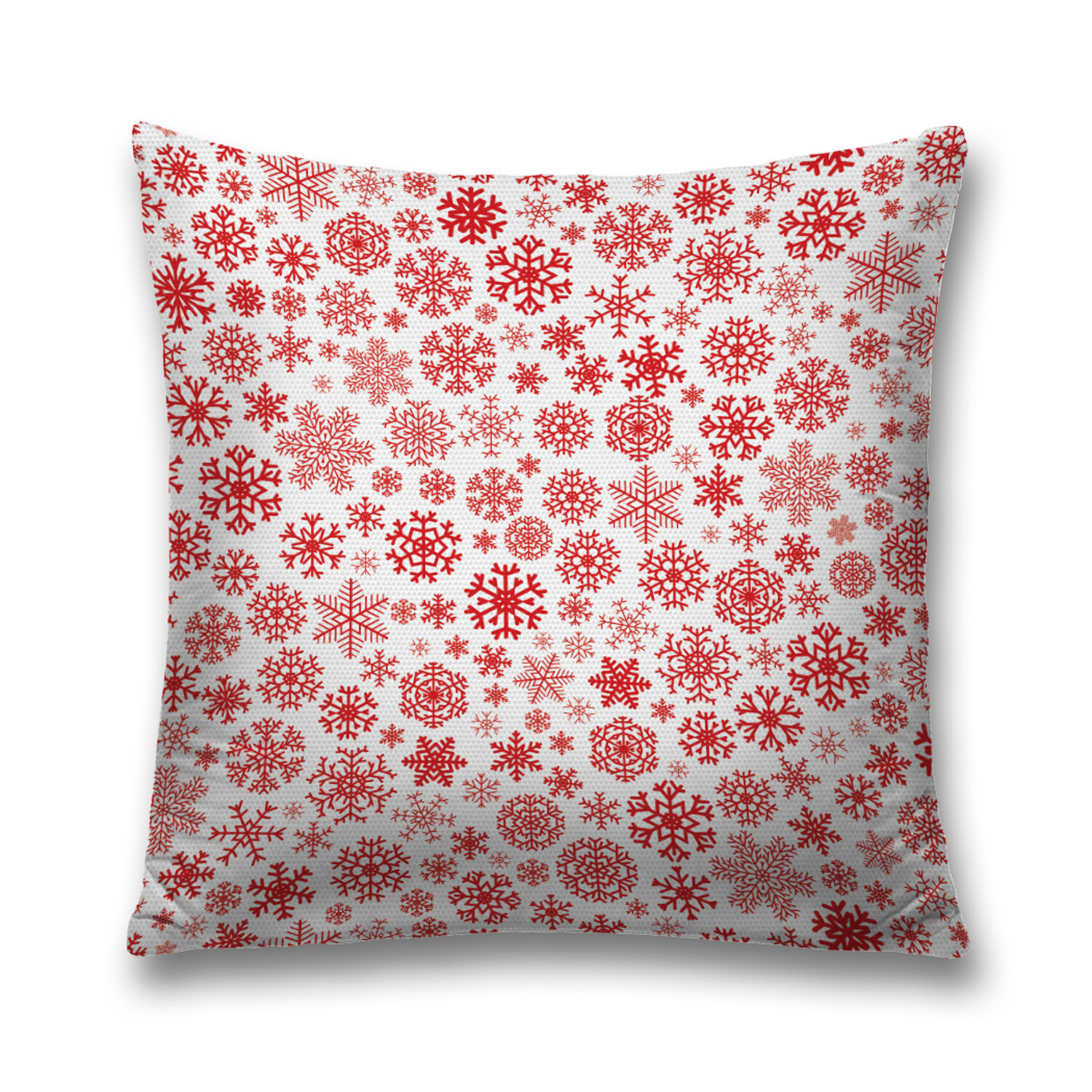 

Наволочка декоративная JoyArty Снежинки зимой чехол на молнии 45х45 см, Красный, Снежинки зимой