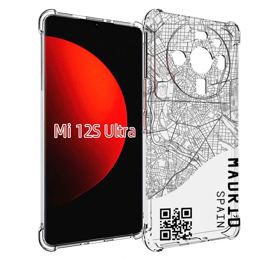 

Чехол MyPads схема-мадрид для Xiaomi 12S Ultra, Прозрачный, Tocco
