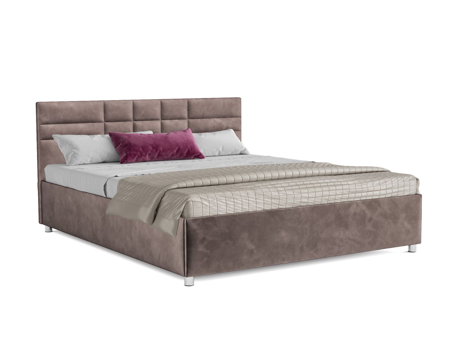 

Кровать  Нью-Йорк, 160х190, Бархат серо-шоколадный STAR VELVET 60 COFFEE, Коричневый, 160 см