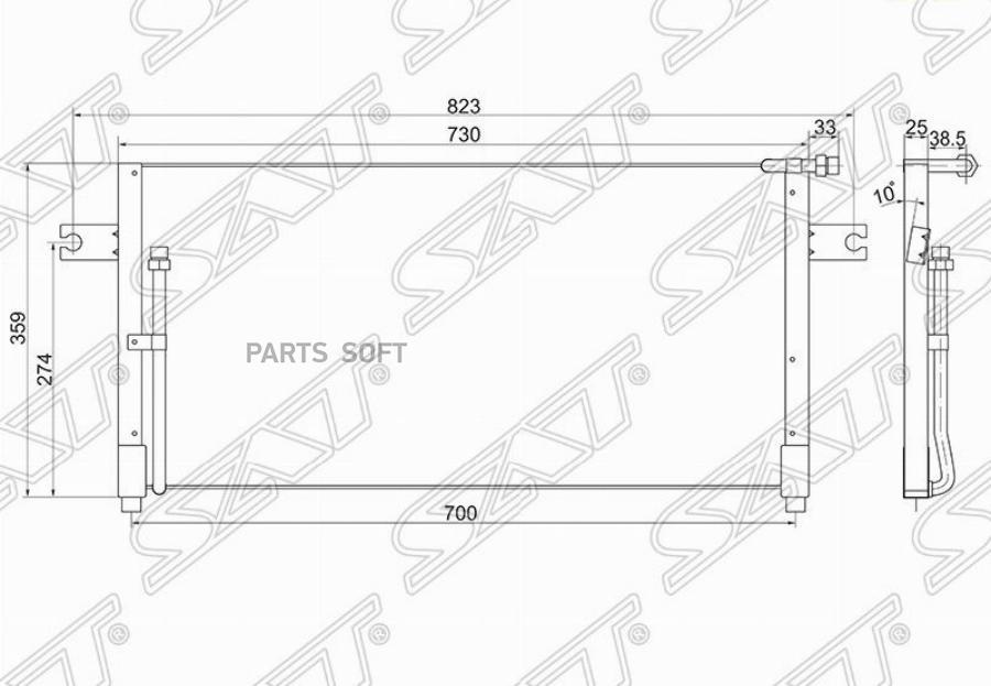 

SAT Радиатор кондиционера NISSAN PATROL/SAFARI 87-97