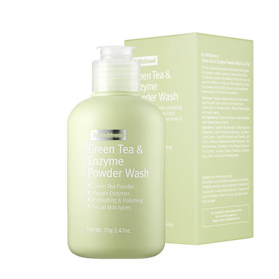 Энзимная пудра By Wishtrend Green Tea & Enzyme Powder Wash очищающая энзимная пудра против вросших волос enzyme peel powder 1073 150 мл