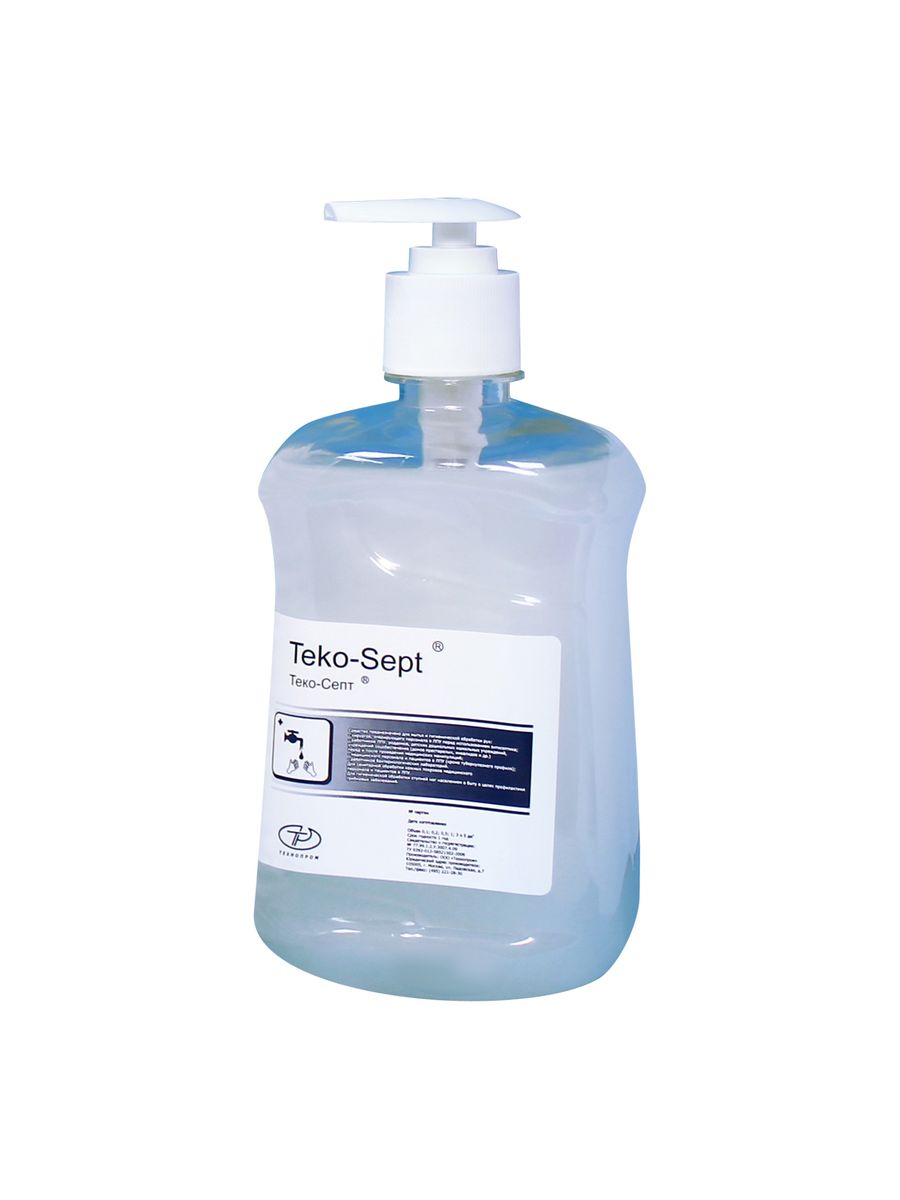 Антибактериальное жидкое мыло Теко-Септ 500 мл с дозатором