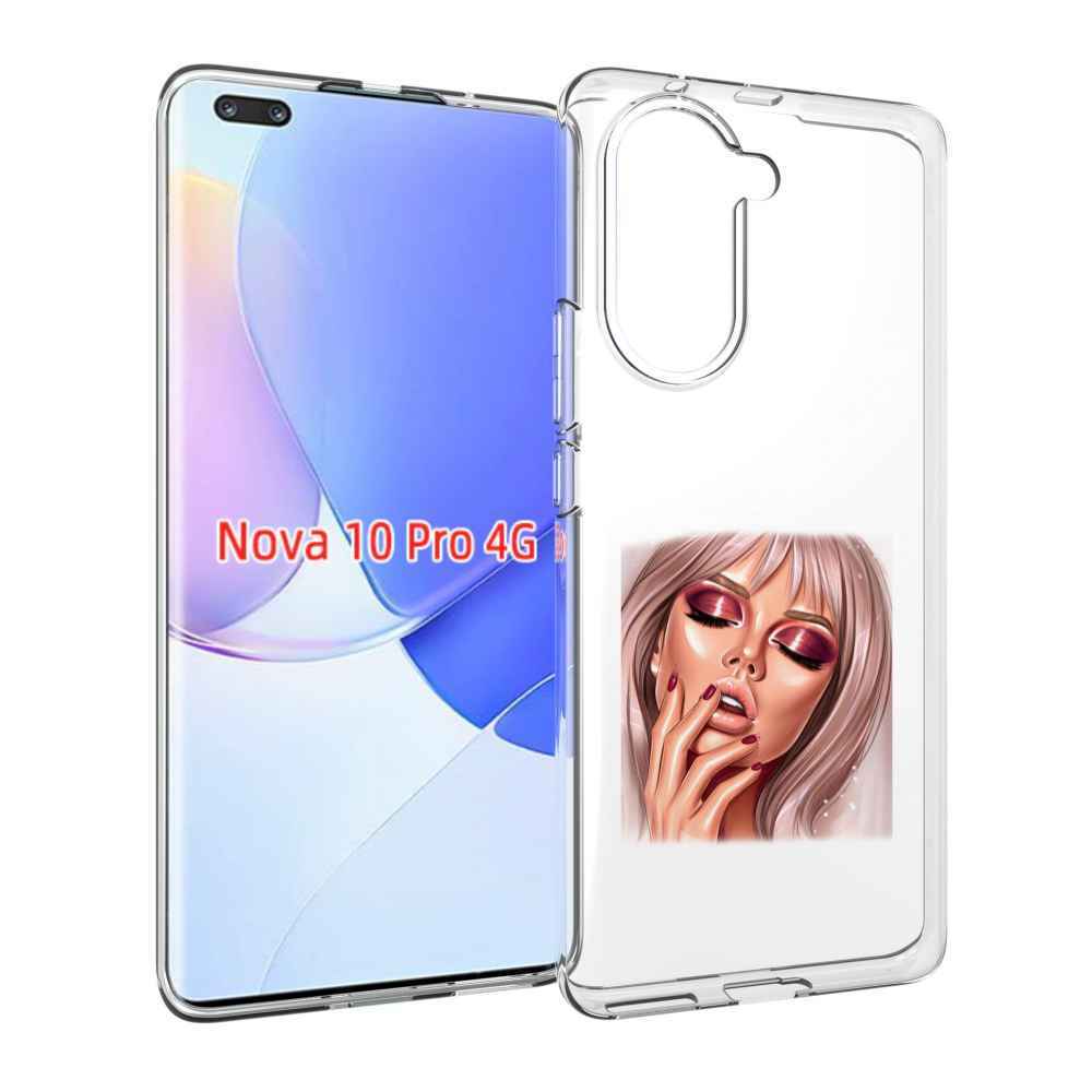 Чехол MyPads красивый-портрет-девушки женский для Huawei Nova 10 Pro противоударный