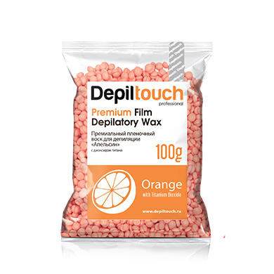 Воск для депиляции плёночный Depiltouch /Premium Orange, 100 гр воск для депиляции плёночный depiltouch premium mauve jasmine 100 гр