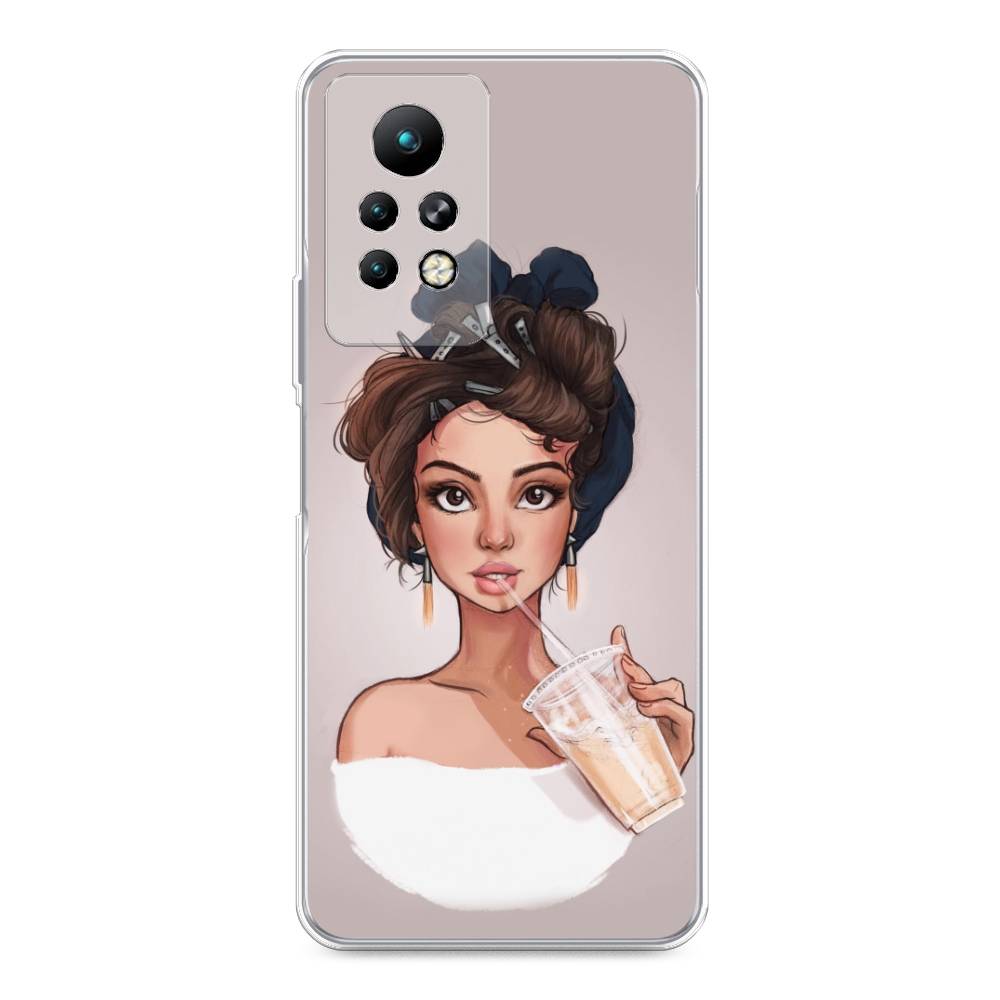 

Чехол для Infinix Note 11 Pro "Девушка с фраппе", Серый, 3100550-6
