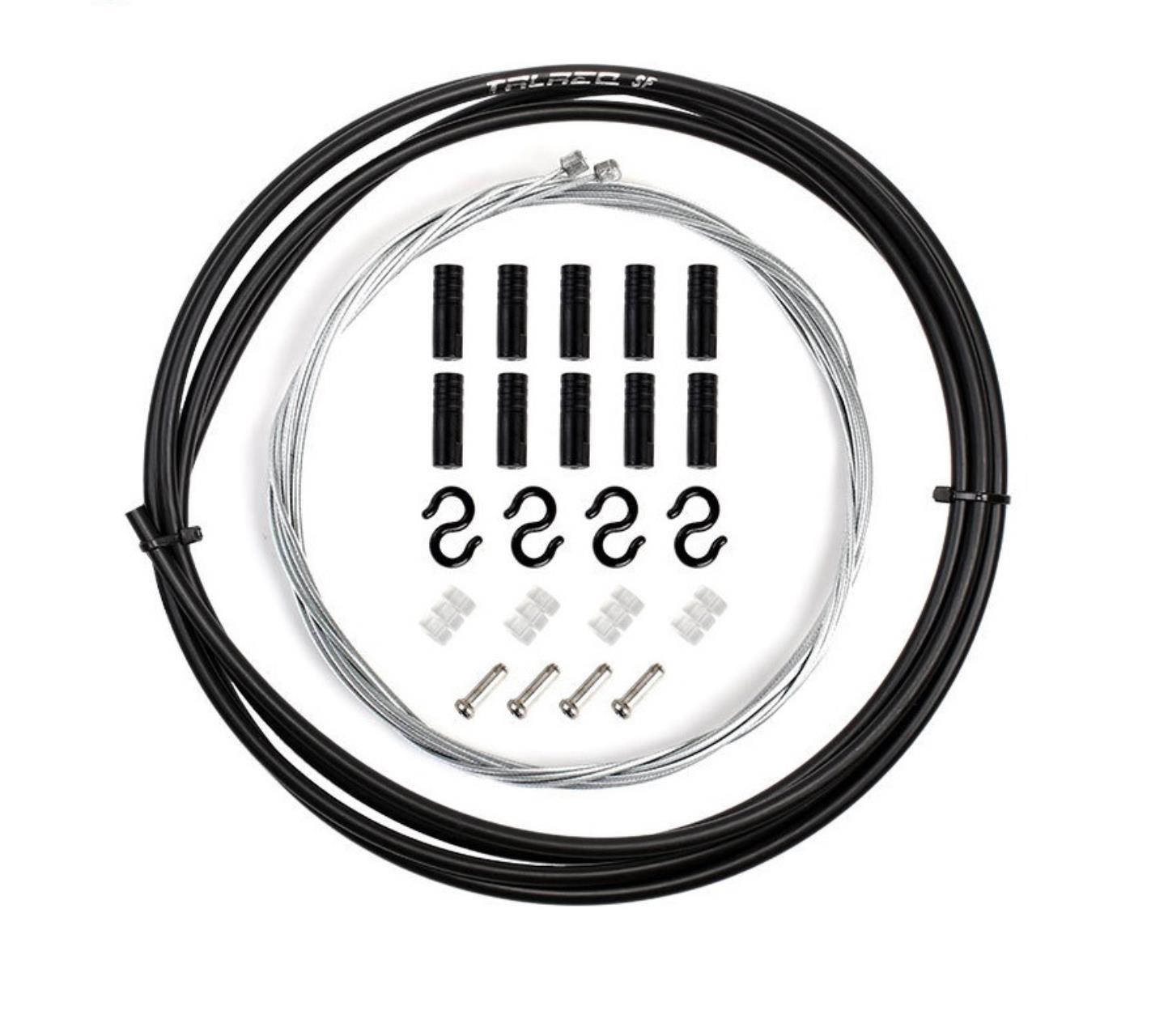 Трос переключения скоростей с оплеткой в сборе передний+задний Meroca Черный