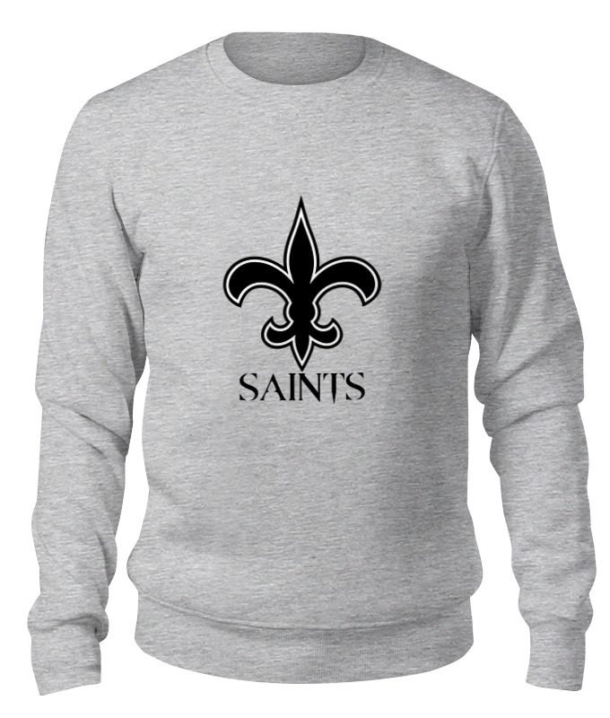 

Свитшот унисекс Printio New orleans saints серый L, New orleans saints