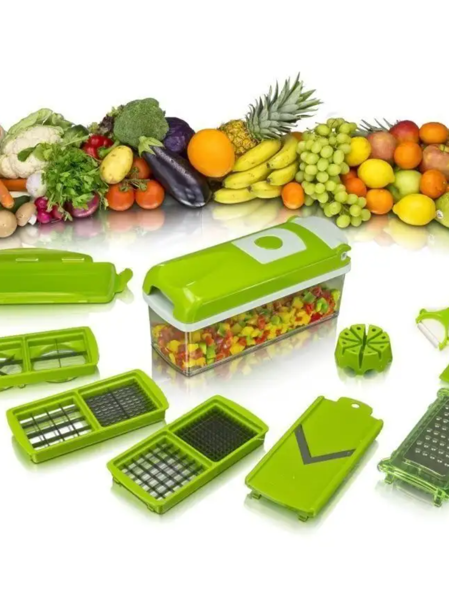 

Овощерезка Nicer Dicer Plus, Зеленый, Овощерезка, терка, измельчитель