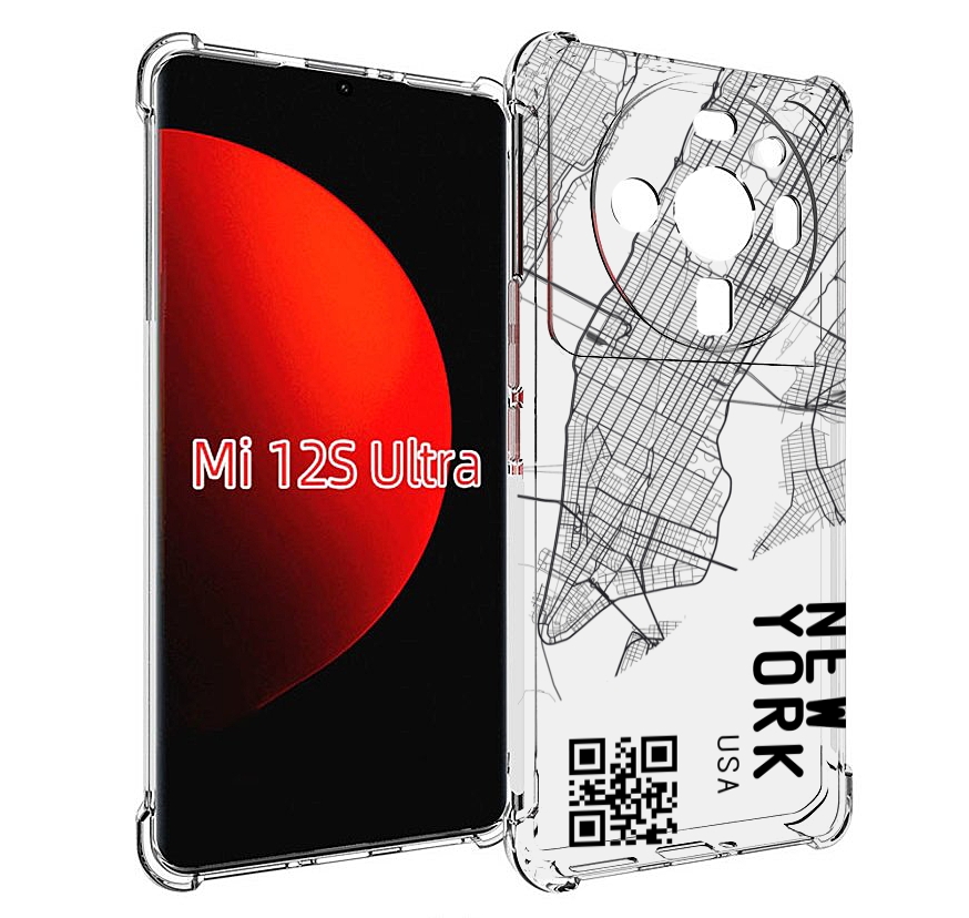 

Чехол MyPads схема-нью-йорк для Xiaomi 12S Ultra, Прозрачный, Tocco