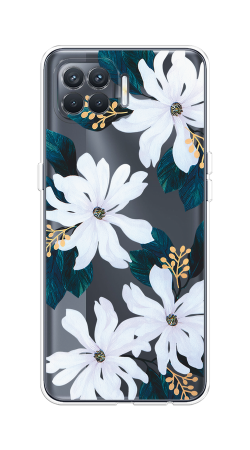 

Чехол на Oppo Reno 4 Lite/A93 "Delilah Flower", Зеленый;белый, 254550-1