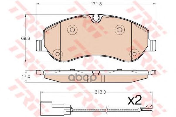 

Колодки Тормозные Ford Transit (14-) Передние (4Шт.) Trw Gdb1967