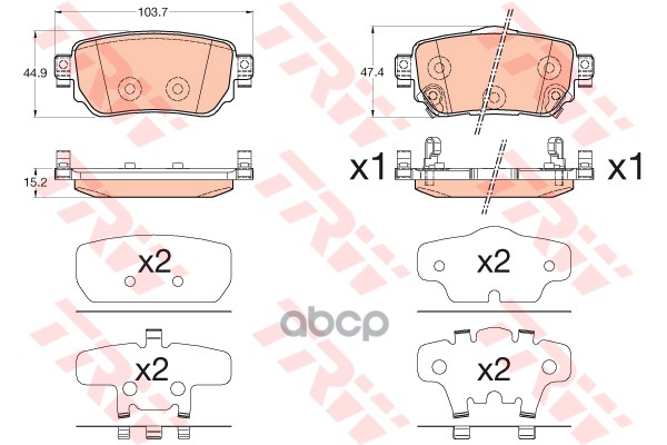 

Колодки Тормозные Nissan Qashqai (14-) Задние (4Шт.) Trw Gdb3617