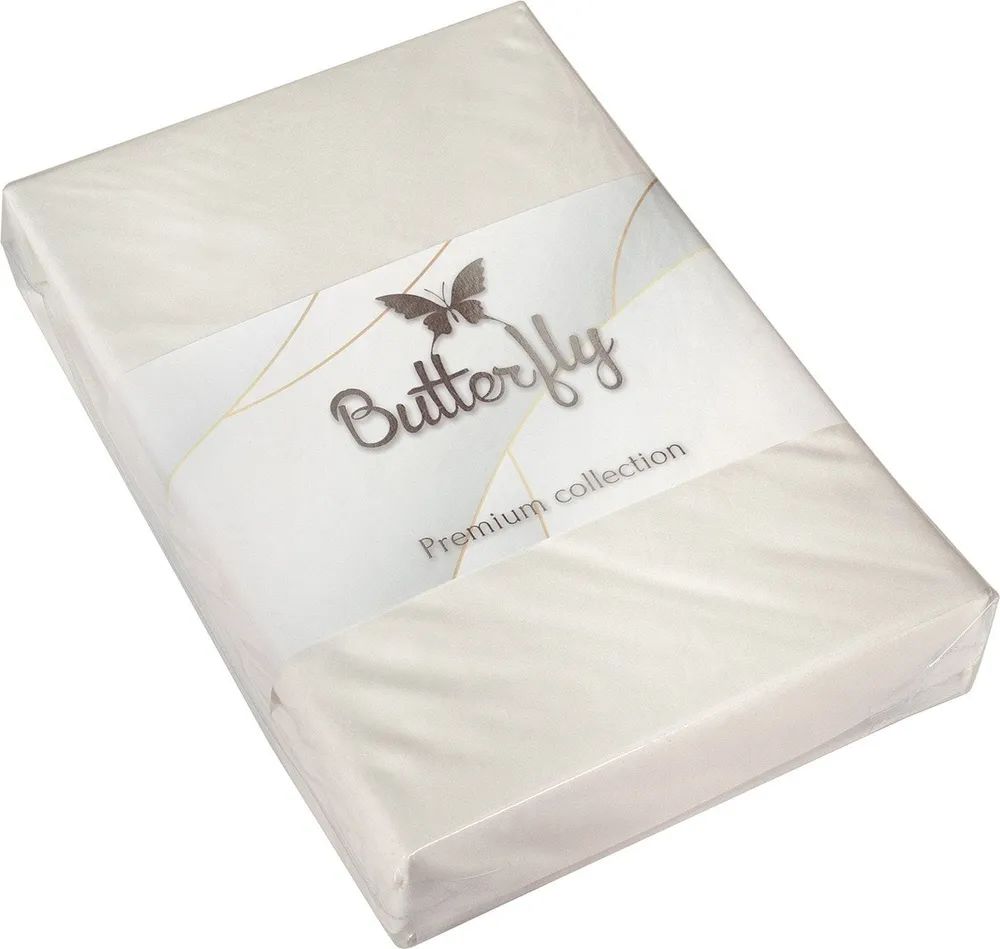 

Простыня Butterfly Premium collection двуспальная сатин белая, Белый