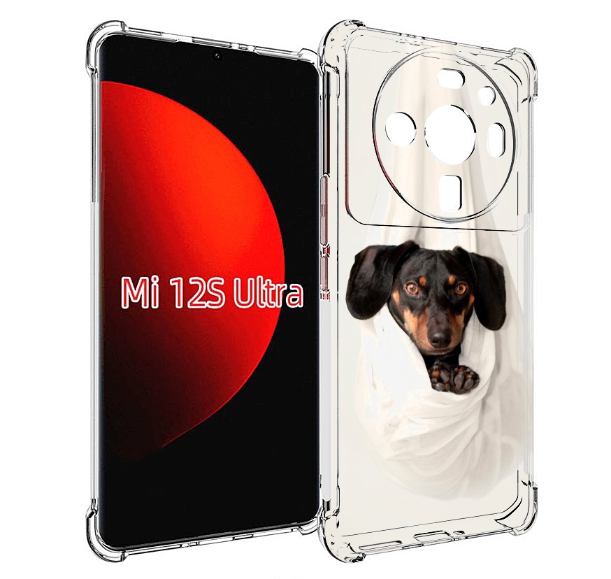 

Чехол MyPads такса собака для Xiaomi 12S Ultra, Прозрачный, Tocco