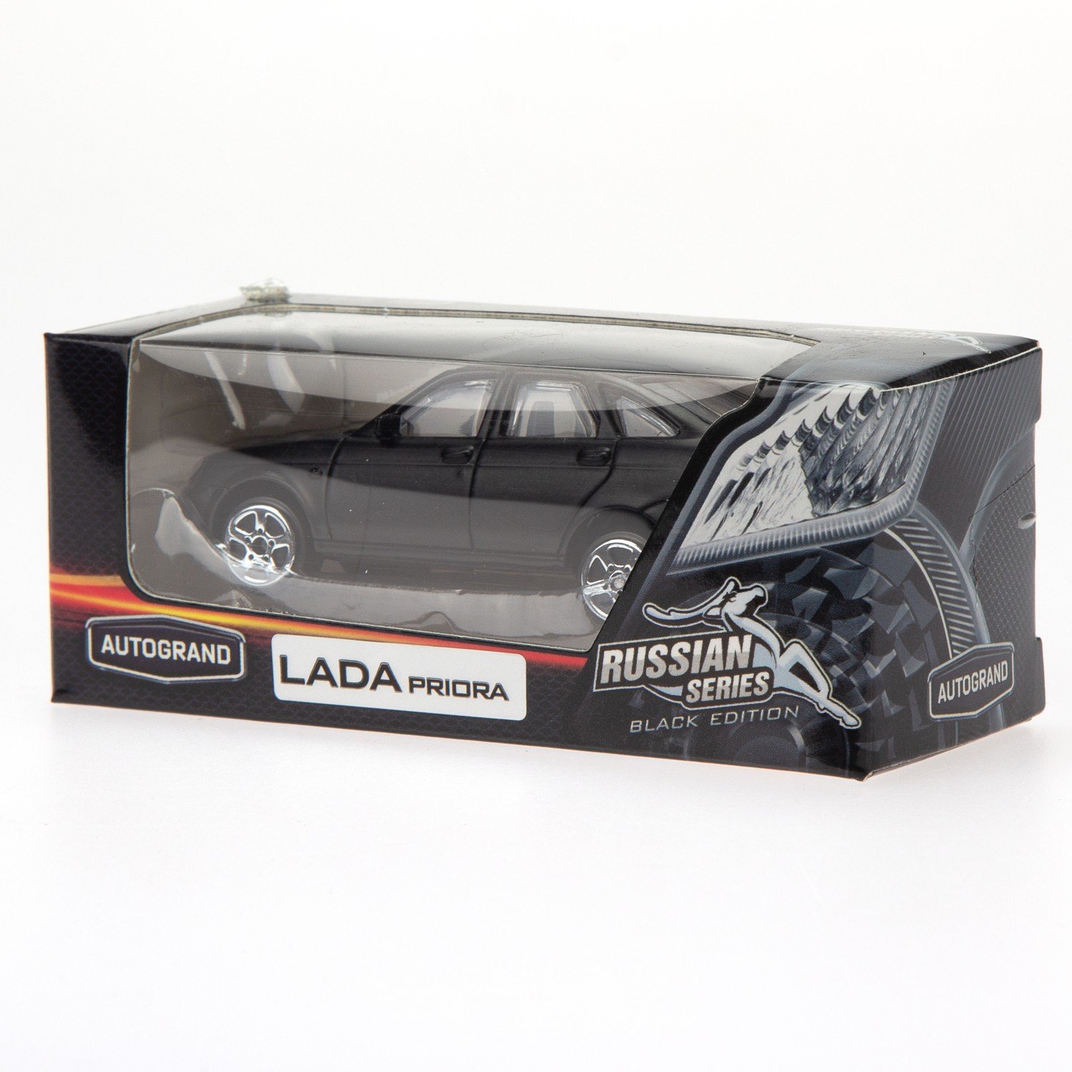 Машинка Lada Priora матовая черная Autogrand скетчбук а5 80л в коробке с карандашами 7бц матовая лам сшитый блок бумага черная тонир