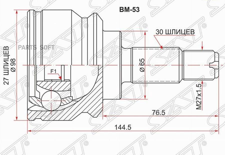 

Шрус Наружный Bmw X5 E53 99-06 Sat BM-53