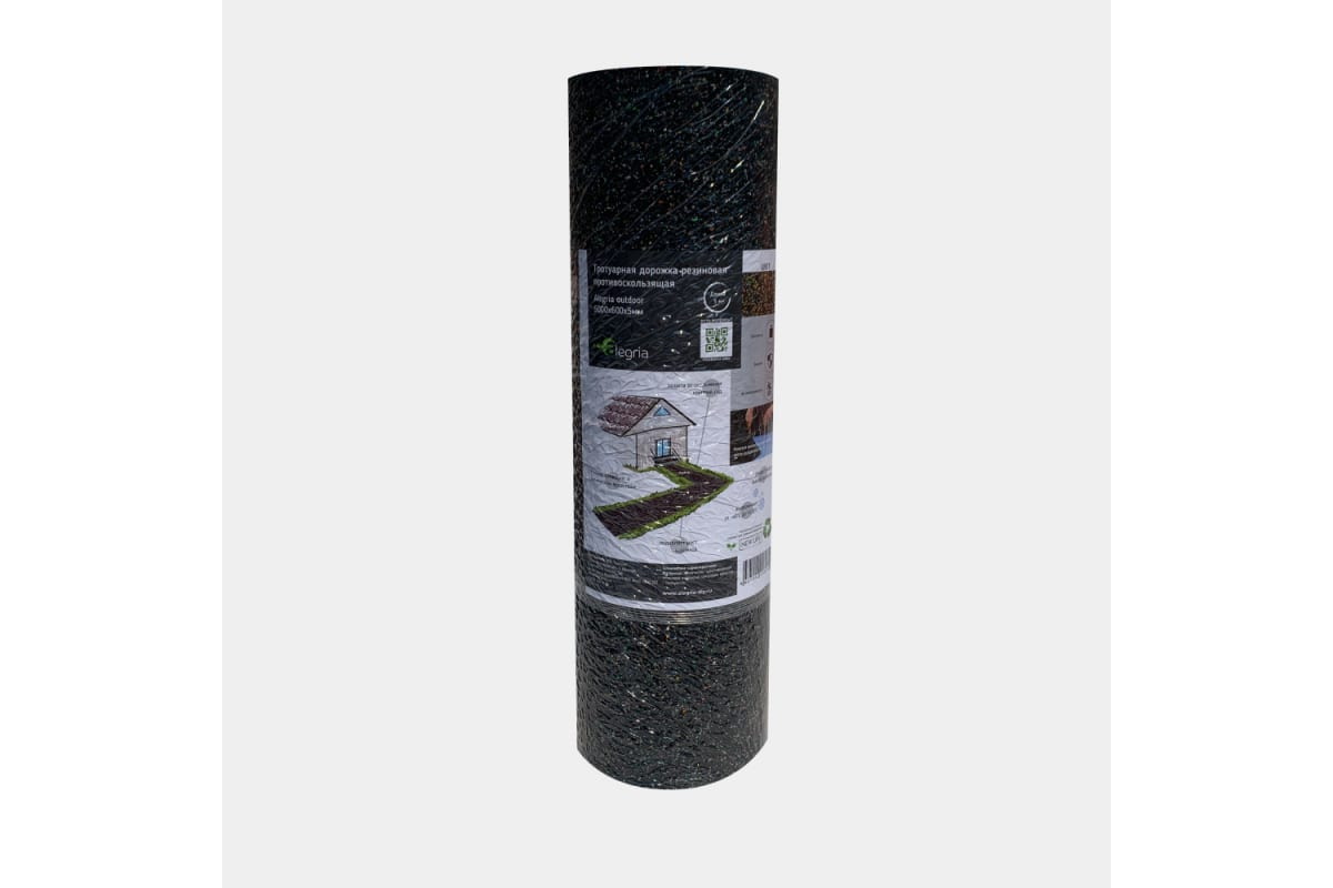 

Тротуарная противоскользящая дорожка Alegria outdoor 5000x600x5 мм 50.6.5AO.Bc, Черный