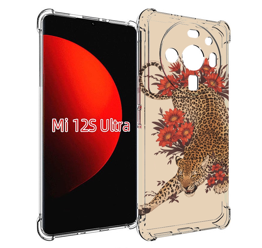 

Чехол MyPads тигр-из-цветов для Xiaomi 12S Ultra, Прозрачный, Tocco