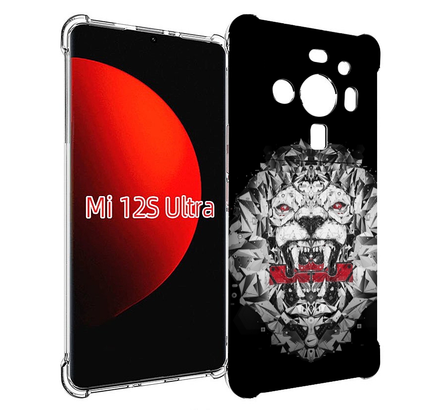 

Чехол MyPads тигр-с-гранями-черно-белый для Xiaomi 12S Ultra, Прозрачный, Tocco