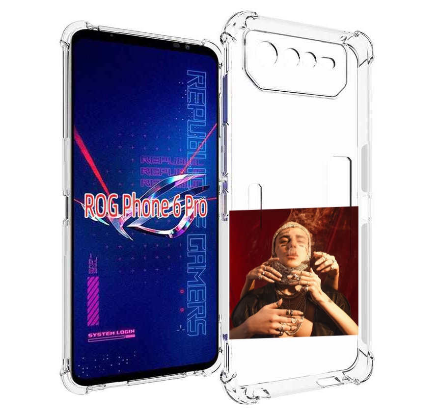 

Чехол MyPads Slime face для Asus ROG Phone 6 Pro, Прозрачный, Tocco