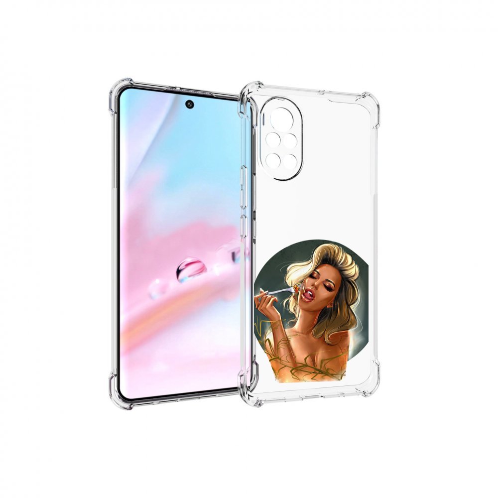 Чехол MyPads голодная-девушка-модель женский для Huawei Nova 8 (ANG-LX1)