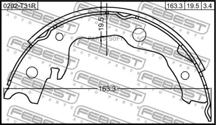 

Колодки тормозные задние (барабанные) NISSAN QASHQAI J10E 2006.12-2013.12 [EL] FEBEST