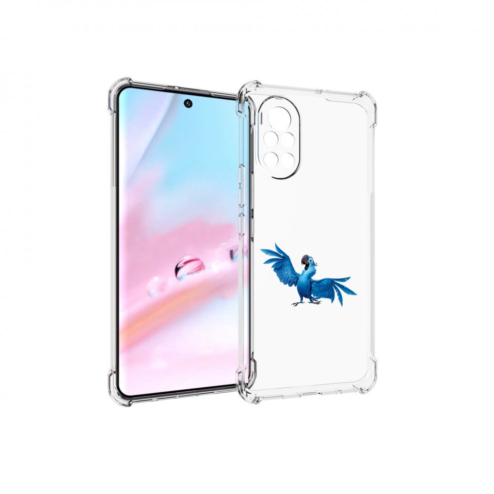

Чехол MyPads голубой-попугайчик для Huawei Nova 8 (ANG-LX1), Прозрачный, Tocco