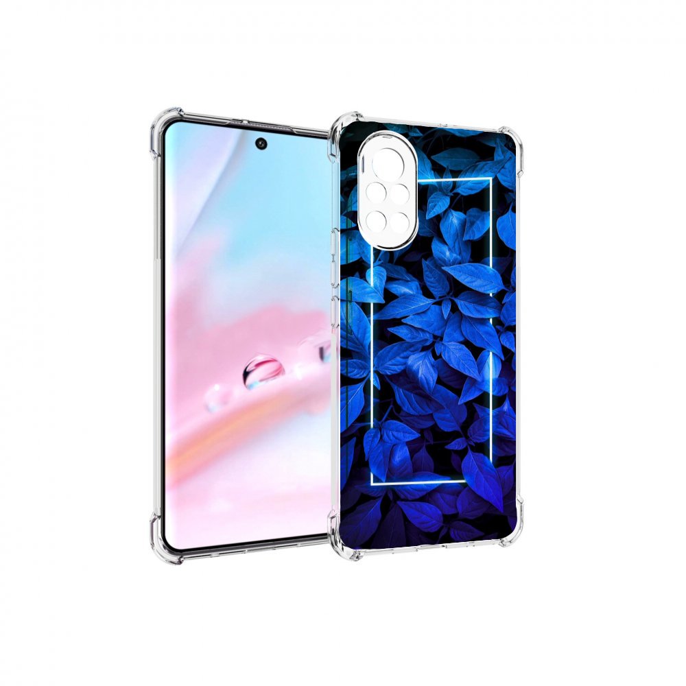 

Чехол MyPads голубые цветочки неон для Huawei Nova 8 (ANG-LX1), Прозрачный, Tocco