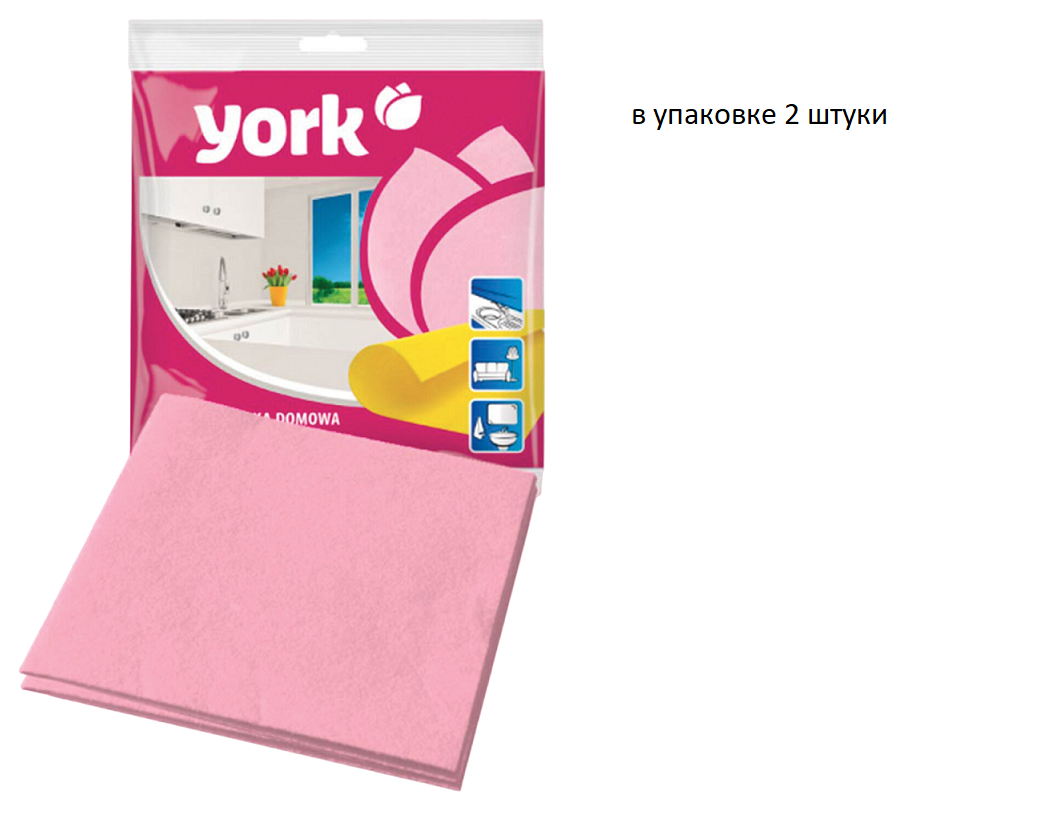

Салфетки ВИСКОЗНЫЕ универсальные, 35х35 см, КОМПЛЕКТ 5 шт., 85 г/м2, YORK, 20020, (2шт.)